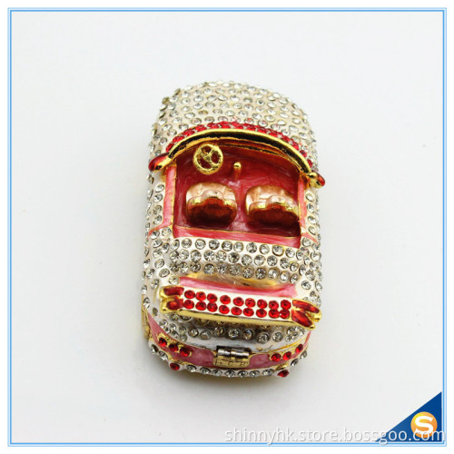 Full Crystal Car Shape Trinket Box Charm Home decoration Trinket Box SCJ184